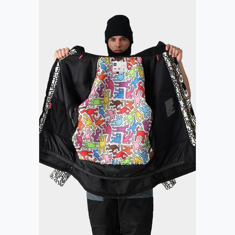 Geacă de snowboard pentru bărbați 686 Spectra Insulated keith haring white colorblock 4