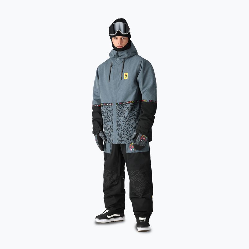 Pantaloni de snowboard pentru bărbați 686 Ghost keith haring denim colorblock 2