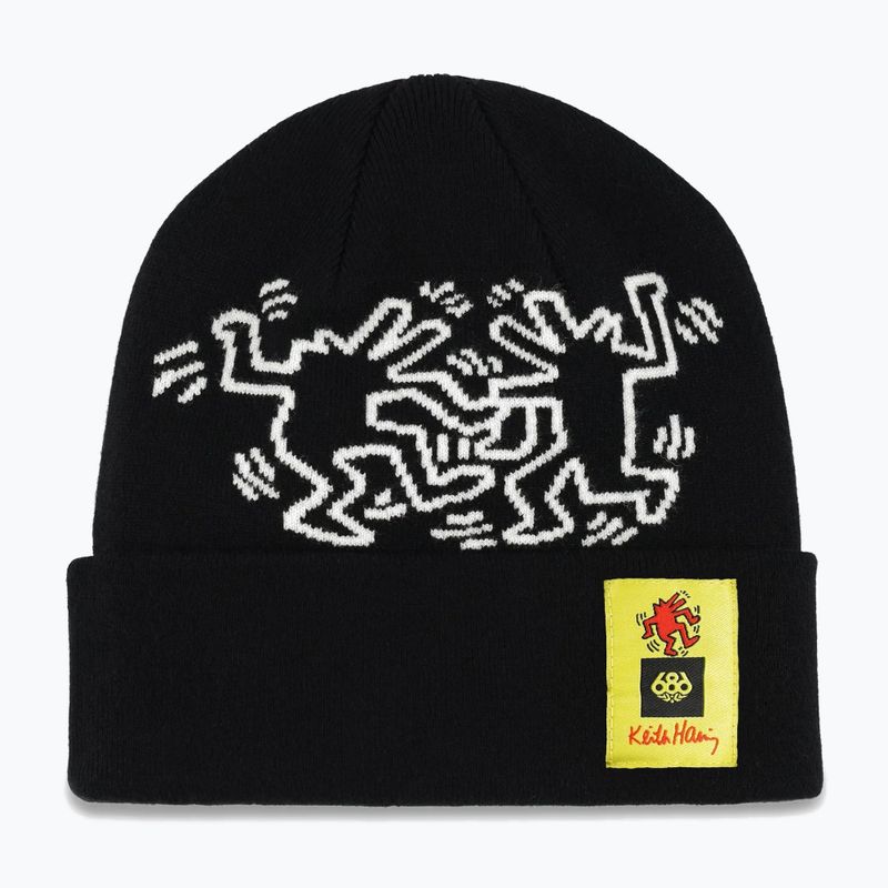 Căciulă de iarnă pentru bărbați 686 Keith Haring keith haring black