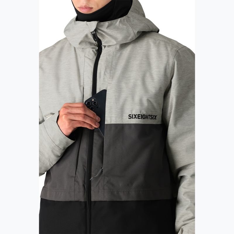 Geacă de snowboard pentru bărbați 686 Smarty 3-in-1 Form white heather colorblock 6