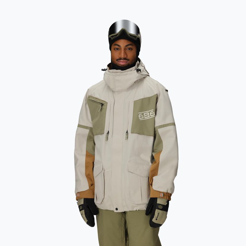 Geacă de snowboard pentru bărbați 686 2001 Transfer limestone colorblock 4