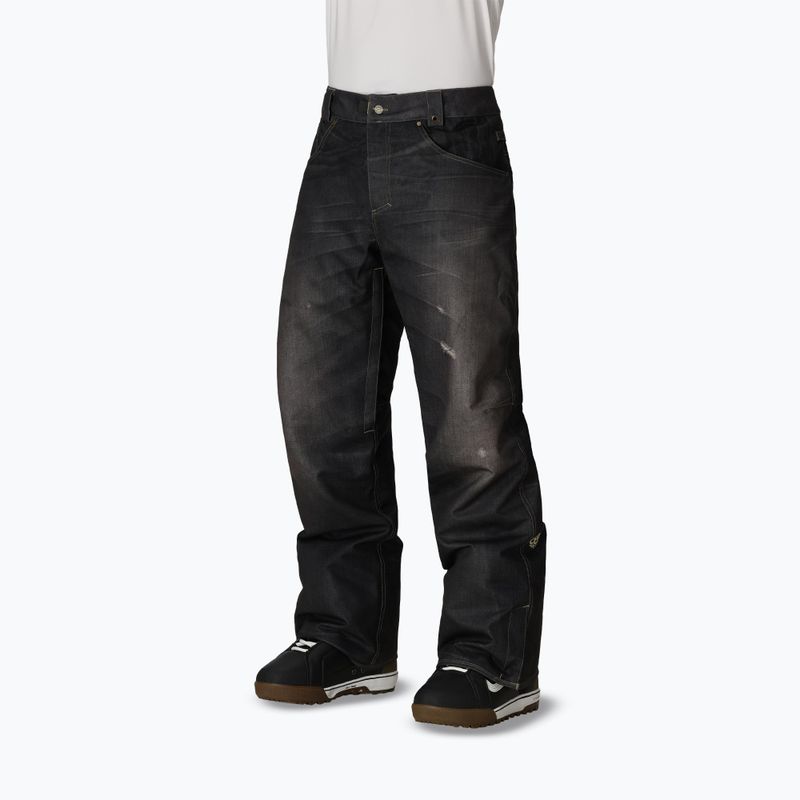 Pantaloni de snowboard pentru bărbați 686 Deconstructed Denim Insulated black denim