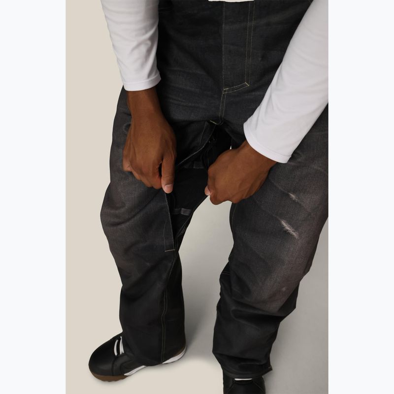 Pantaloni de snowboard pentru bărbați 686 Deconstructed Denim Insulated black denim 4