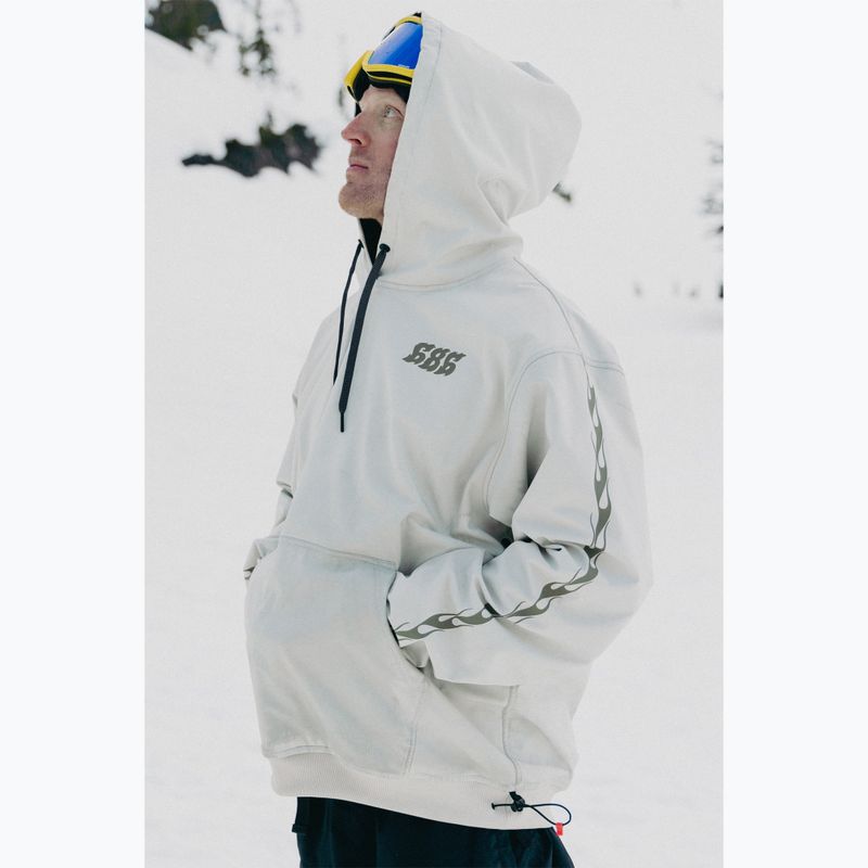 Bluză de snowboard pentru bărbați 686 Waterproof Team Hoody limestone 8