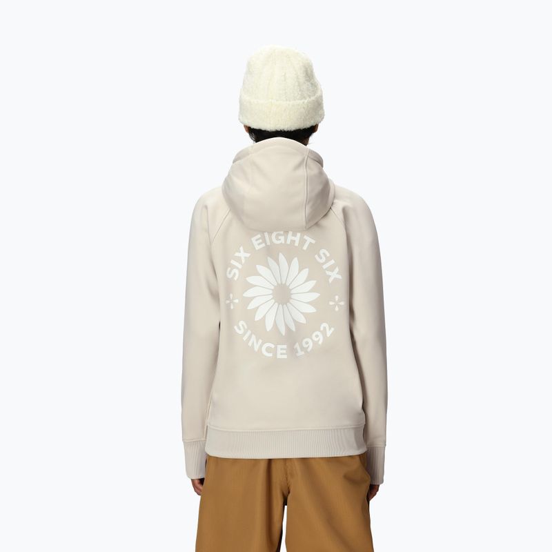 Bluză de snowboard pentru femei 686 Bonded Fleece Pullover Hoody limestone 3