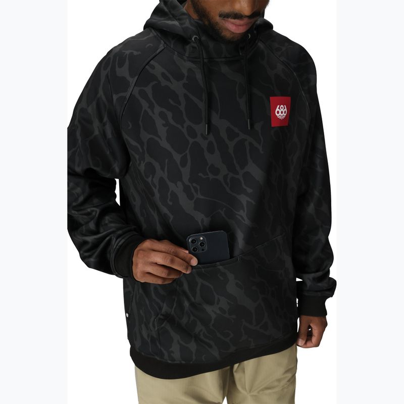 Bluză de snowboard pentru bărbați 686 Bonded Fleece black fracture print 5