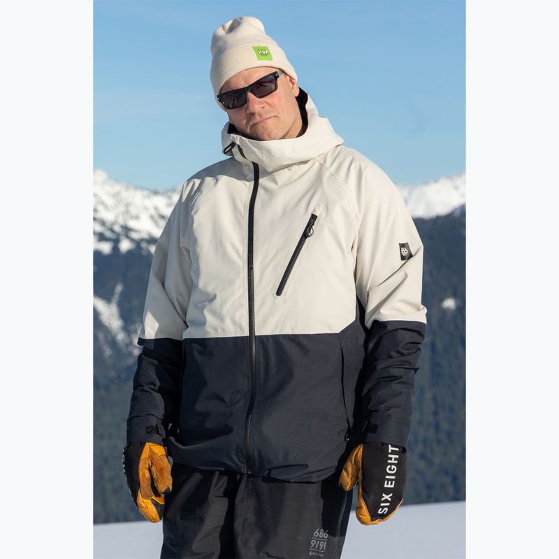 Geacă de snowboard pentru bărbați 686 Hydra Thermagraph limestone colorblock 10