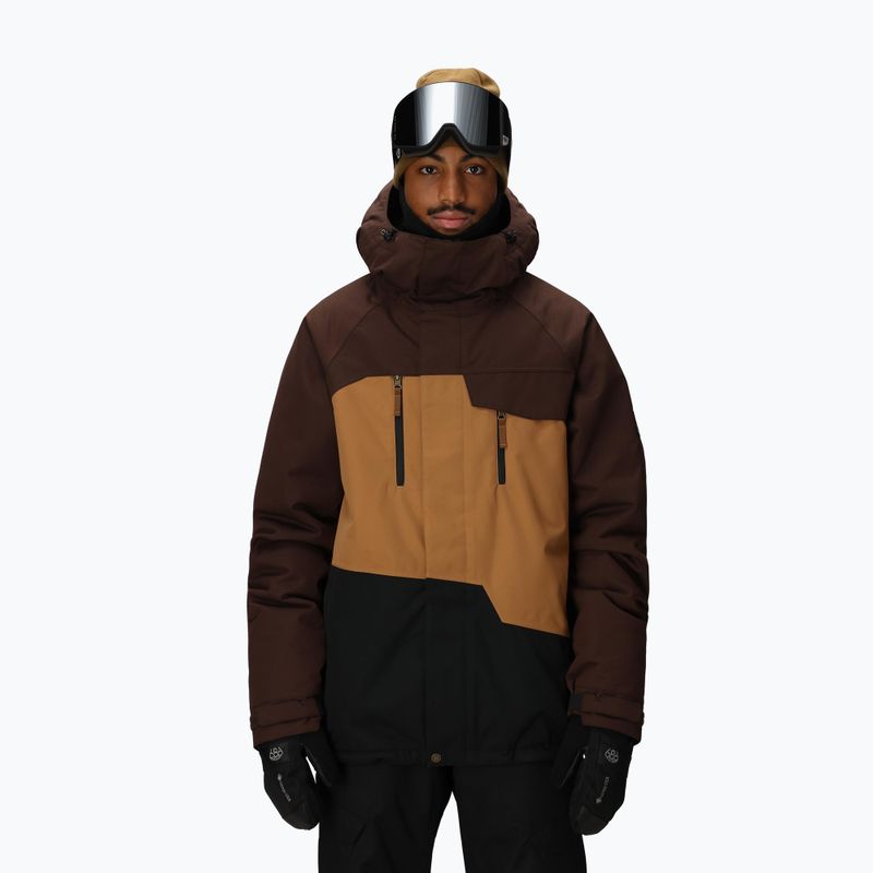 Geacă de snowboard pentru bărbați 686 Geo Insulated coffee colorblock