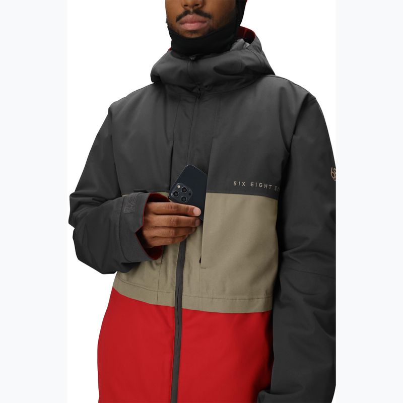 Geacă de snowboard pentru bărbați 686 Smarty 3IN1 Form charcoal colorblock 8