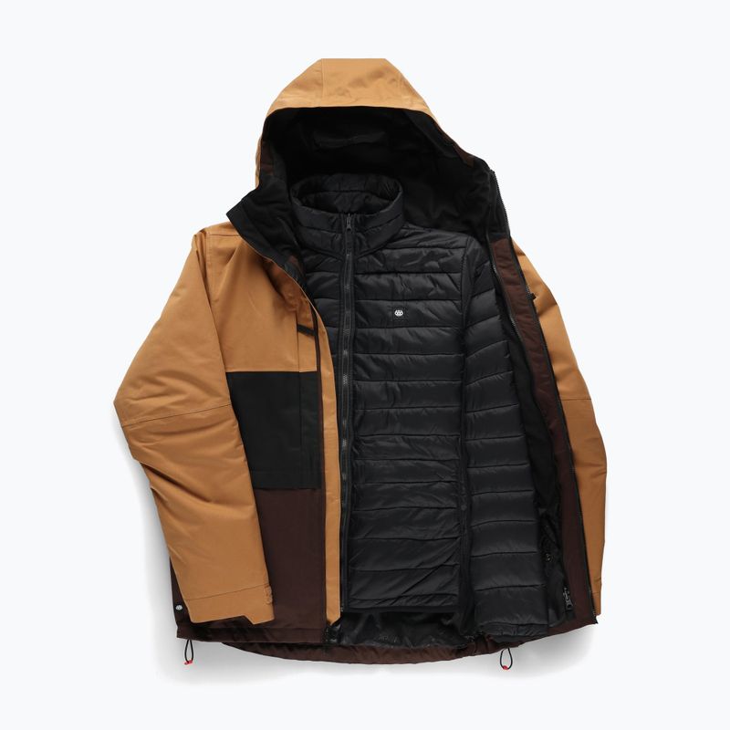 Geacă de snowboard pentru bărbați 686 Smarty 3IN1 Form caramel colorblock 10