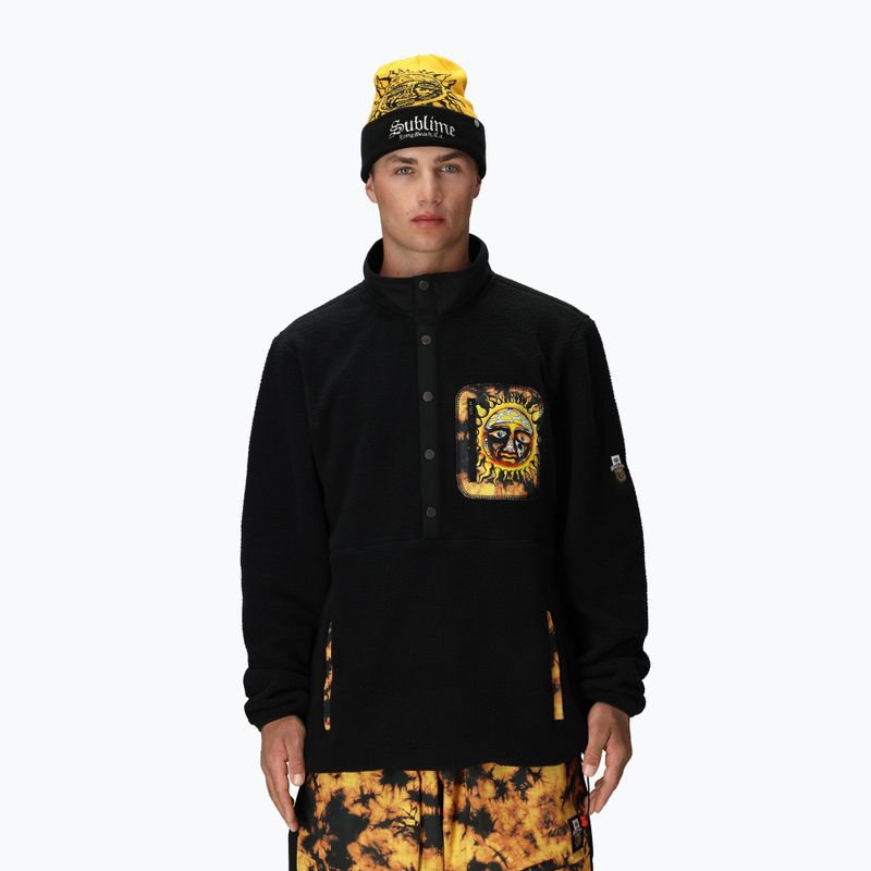 Bluză fleece de snowboard pentru bărbați 686 Tioga Sherpa Fleece sublime black