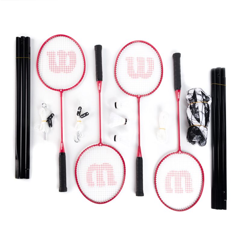 Set rachete badminton Wilson Bad.Tour Bmtn Stl Poles 4 Pc Chit roșu WRT844400