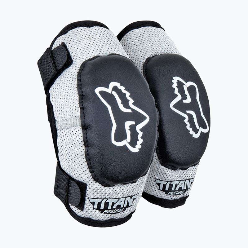 Protecții pentru coate de bicicletă pentru copii Fox Racing Peewee Titan Elbow Jr black/silver