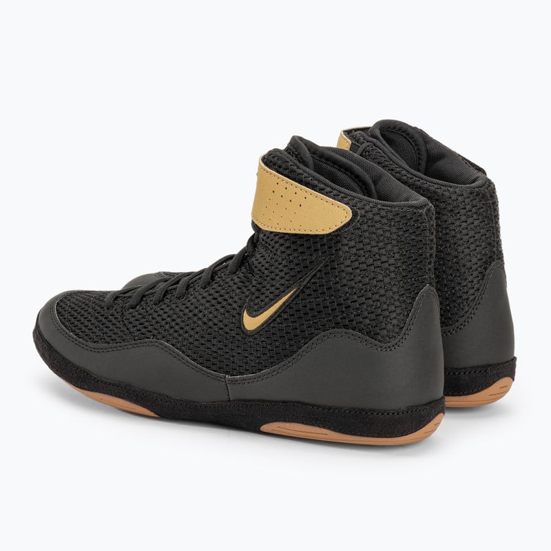 Pantofi de wrestling pentru bărbați Nike Inflict 3 Limited Edition negru/vegas gold 3