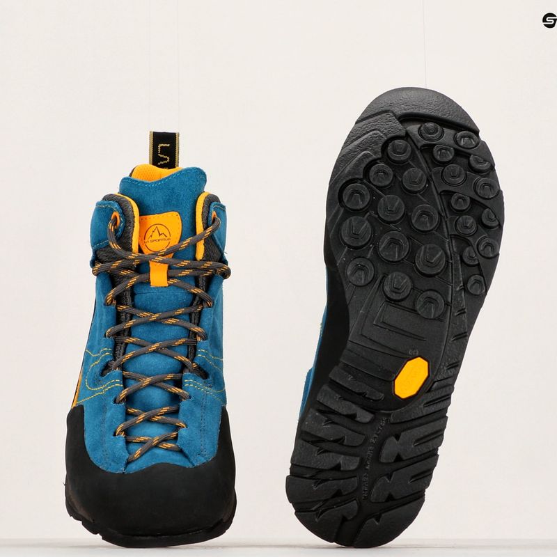 Cizme de trekking pentru bărbați La Sportiva Boulder X Mid albastru/galben 8