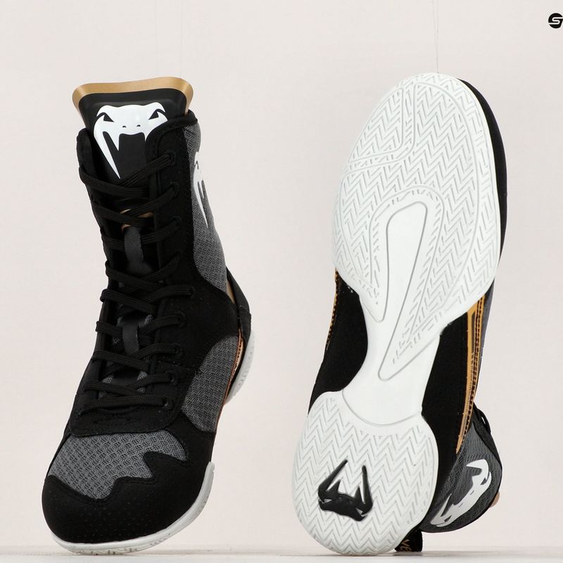 Venum Elite Boxing cizme negru / alb / aur 8