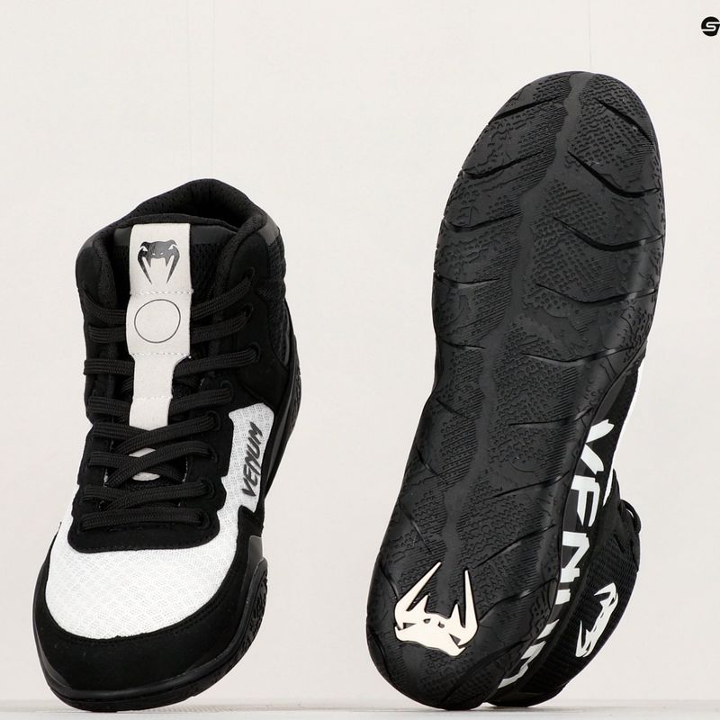 Încălțăminte de box Venum Elite Wrestling black/white 8