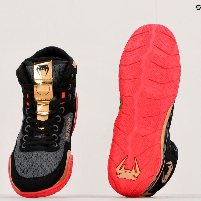 Venum Elite Wrestling Boxing cizme de box negru / aur / roșu 8