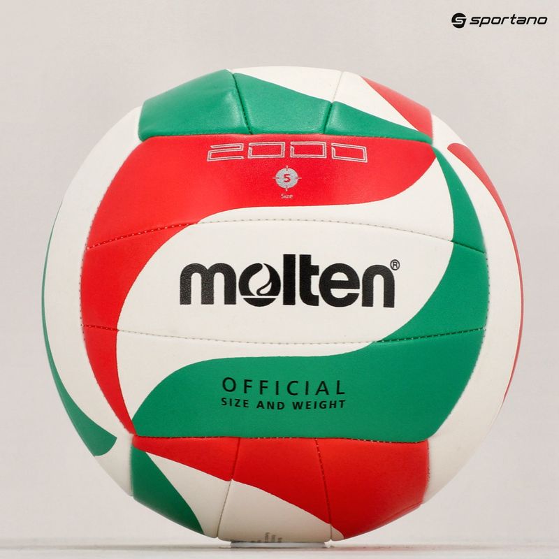 Molten volei V5M2000-5 alb/verde/roșu mărimea 5 6