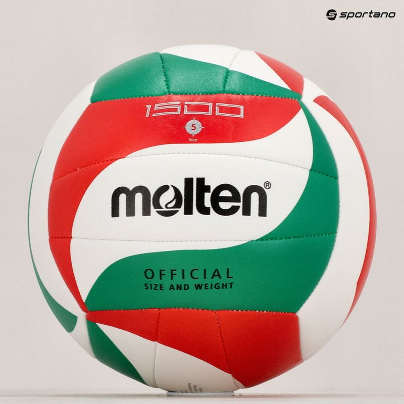 Molten volei V5M1500-5 alb/verde/roșu mărimea 5 5