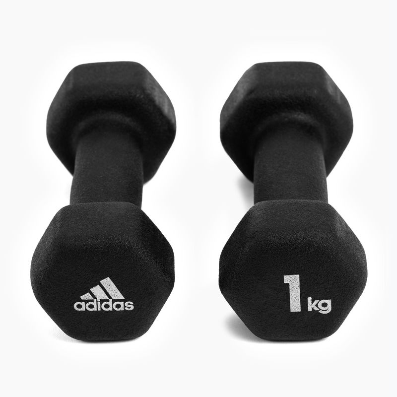 Gantere de 1 kg Adidas, negru, ADWT-10001 3