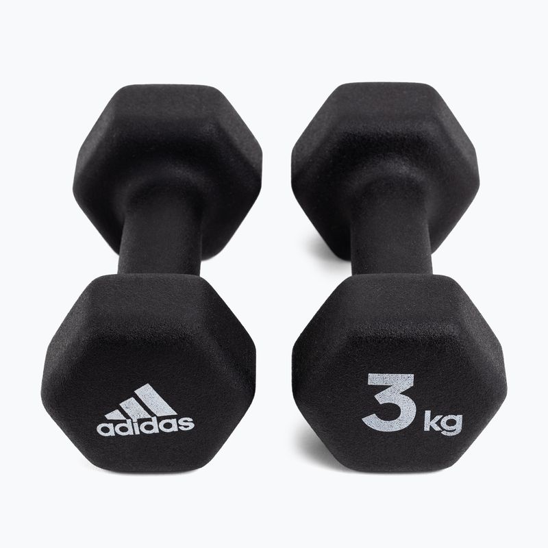 Gantere de 3 kg Adidas, negru, ADWT-10003 3