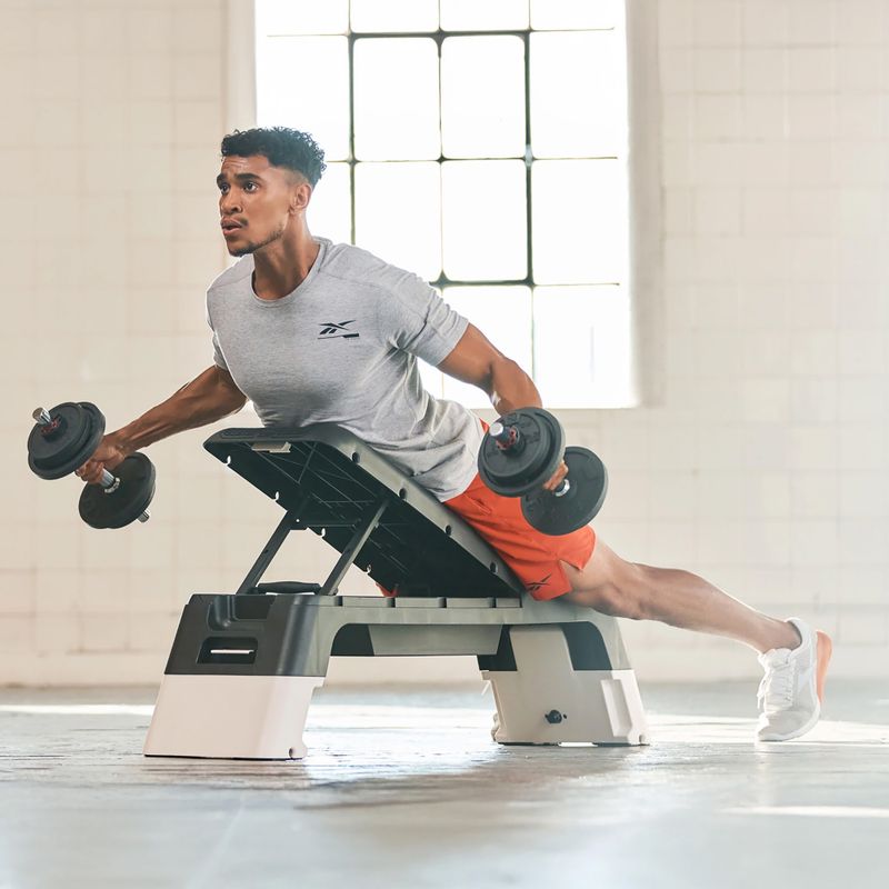 Step multifuncțional Reebok Deck white 17