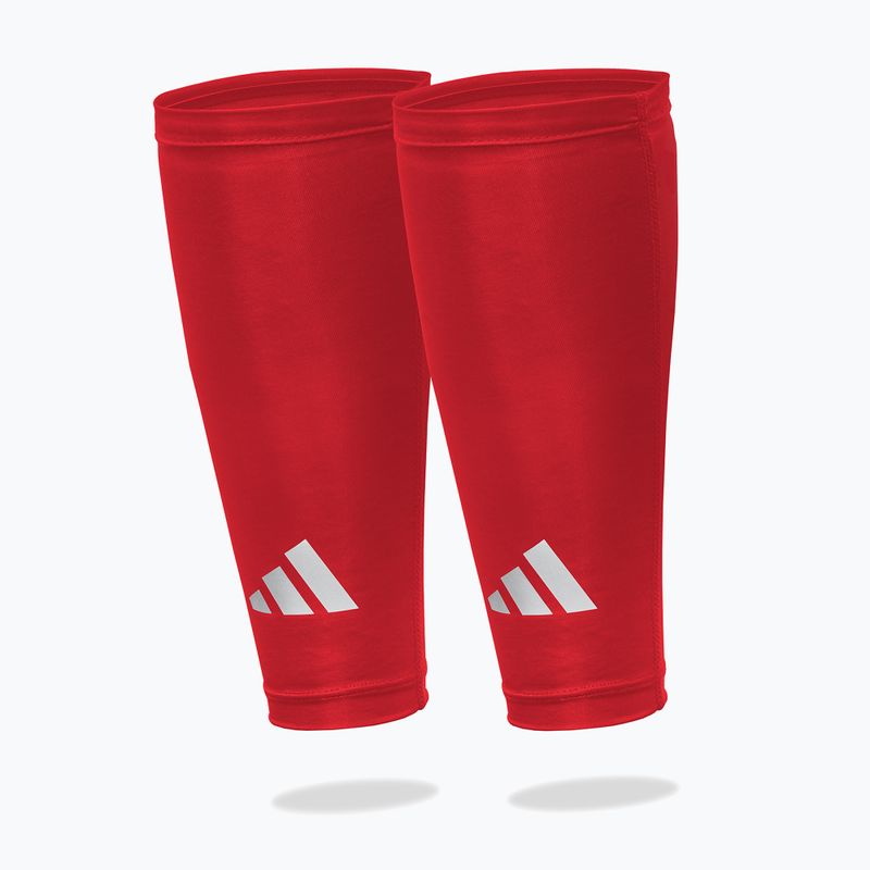 Benzi compresive pentru gambe adidas Climacool Compression Calf Sleeves true red