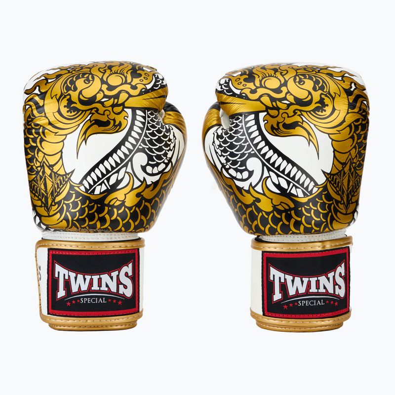 Mănuși de box Twins Special Fancy FBGVL3-52 white/gold