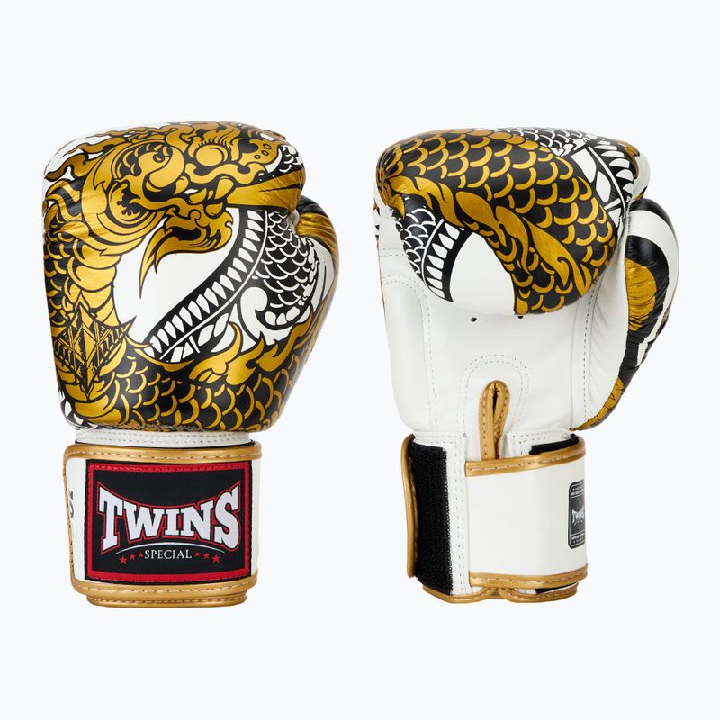 Mănuși de box Twins Special Fancy FBGVL3-52 white/gold 3
