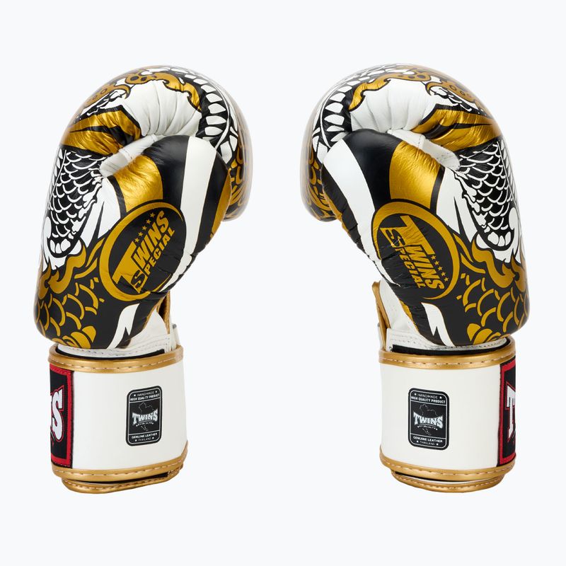 Mănuși de box Twins Special Fancy FBGVL3-52 white/gold 4