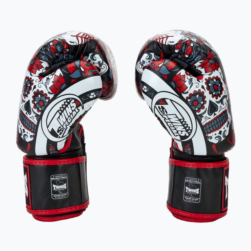 Mănuși de box Twins Special Fancy FBGVL3-53 Skull red/black 4