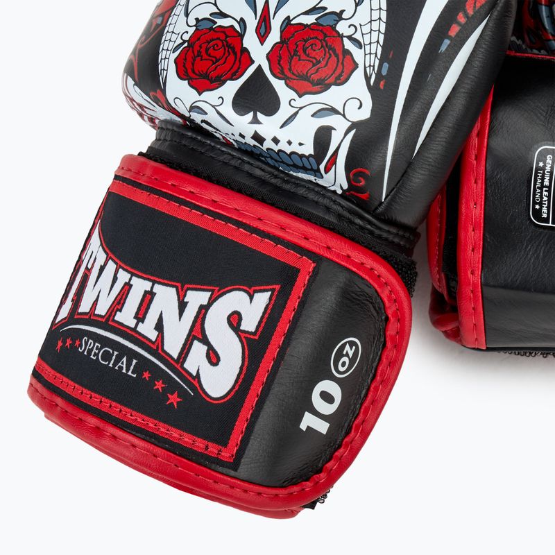 Mănuși de box Twins Special Fancy FBGVL3-53 Skull red/black 5