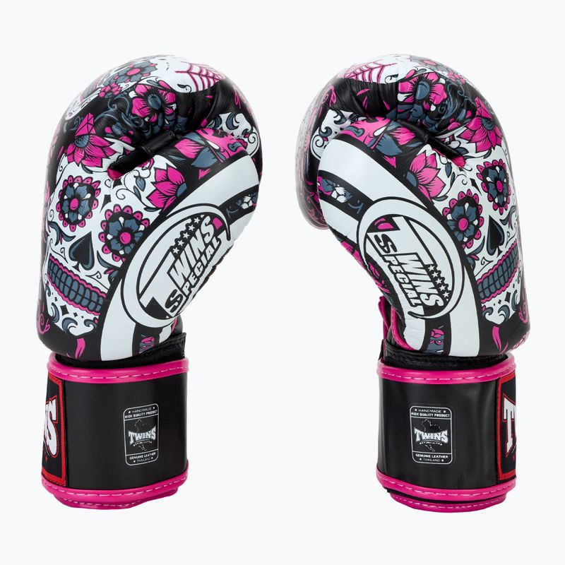 Mănuși de box Twins Special Fancy FBGVL3-53 Skull pink/black 4