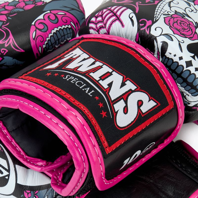 Mănuși de box Twins Special Fancy FBGVL3-53 Skull pink/black 5
