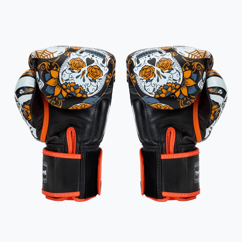 Mănuși de box Twins Special Fancy FBGVL3-53 Skull orange/black 2
