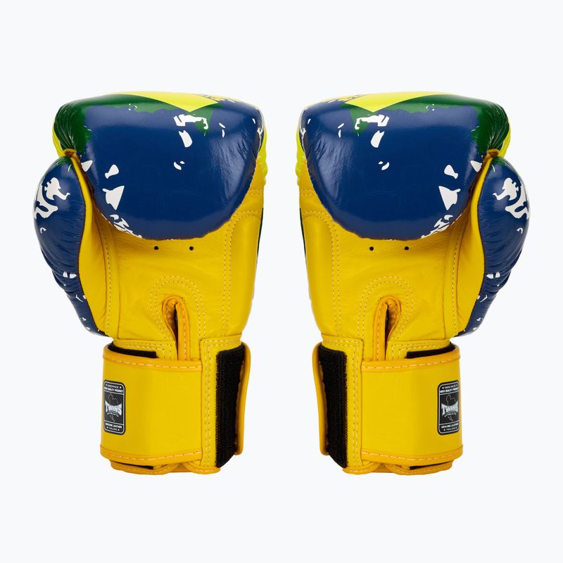 Mănuși de box Twins Special FBGVL3-44 Brasil yellow/red/blue 2