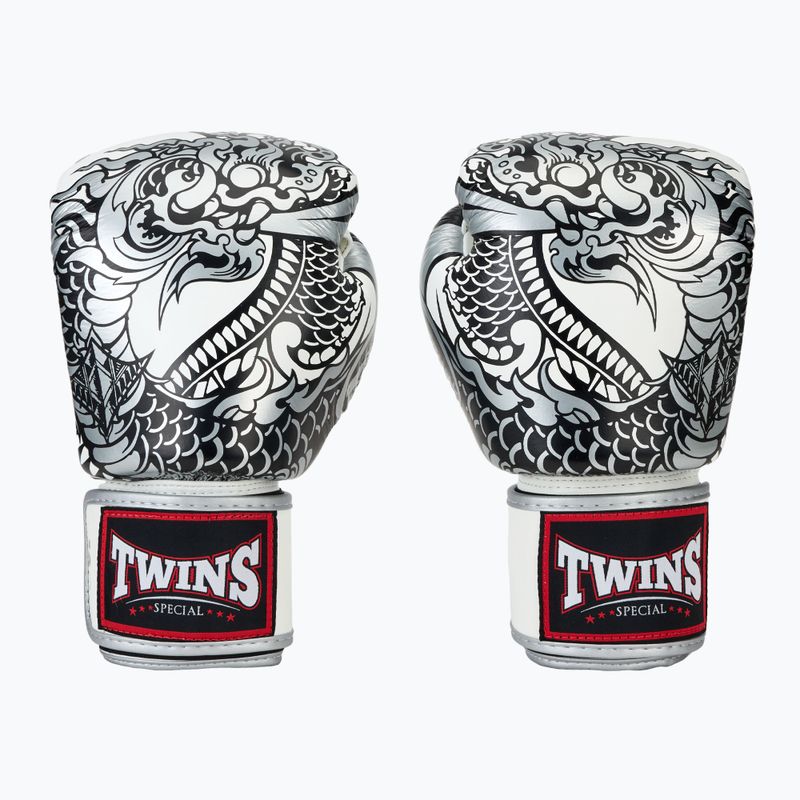 Mănuși de box Twins Special Fancy FBGVL3-52 white/silver