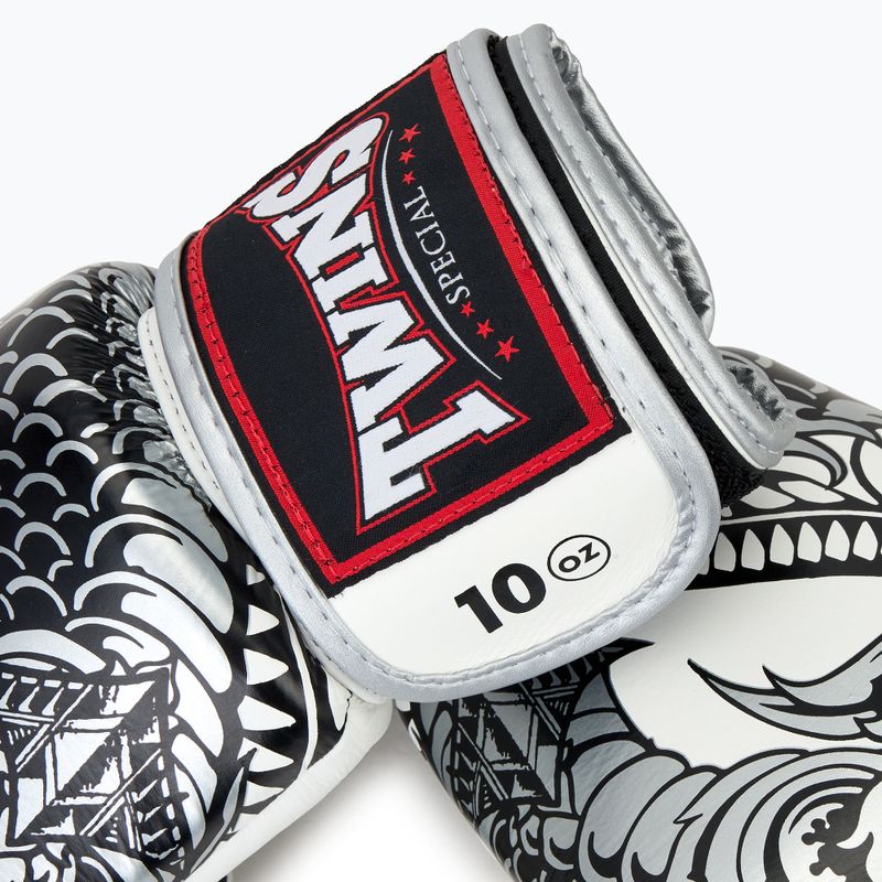 Mănuși de box Twins Special Fancy FBGVL3-52 white/silver 5
