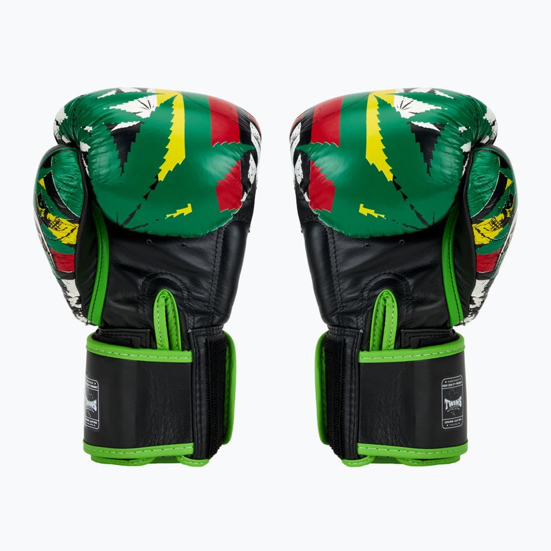 Mănuși de box Twins Special Fancy FBGVL3-54 Grass green/black 3