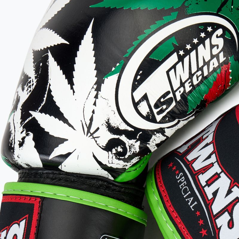 Mănuși de box Twins Special Fancy FBGVL3-54 Grass green/black 5