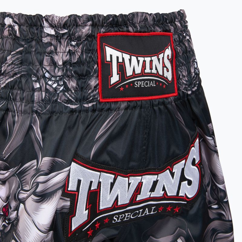 Pantaloni scurți de antrenament Twins Special Muay Thai Twins Kabuki black/white/red 3