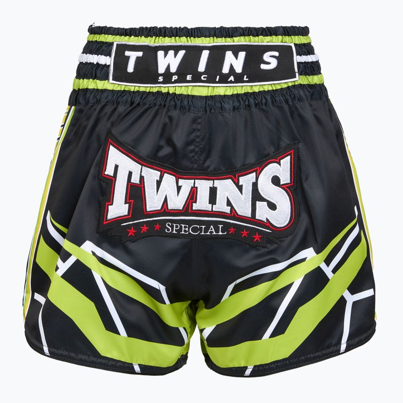 Pantaloni scurți de antrenament Twins Special Muay Thai Twins Racing black/yellow/white/red