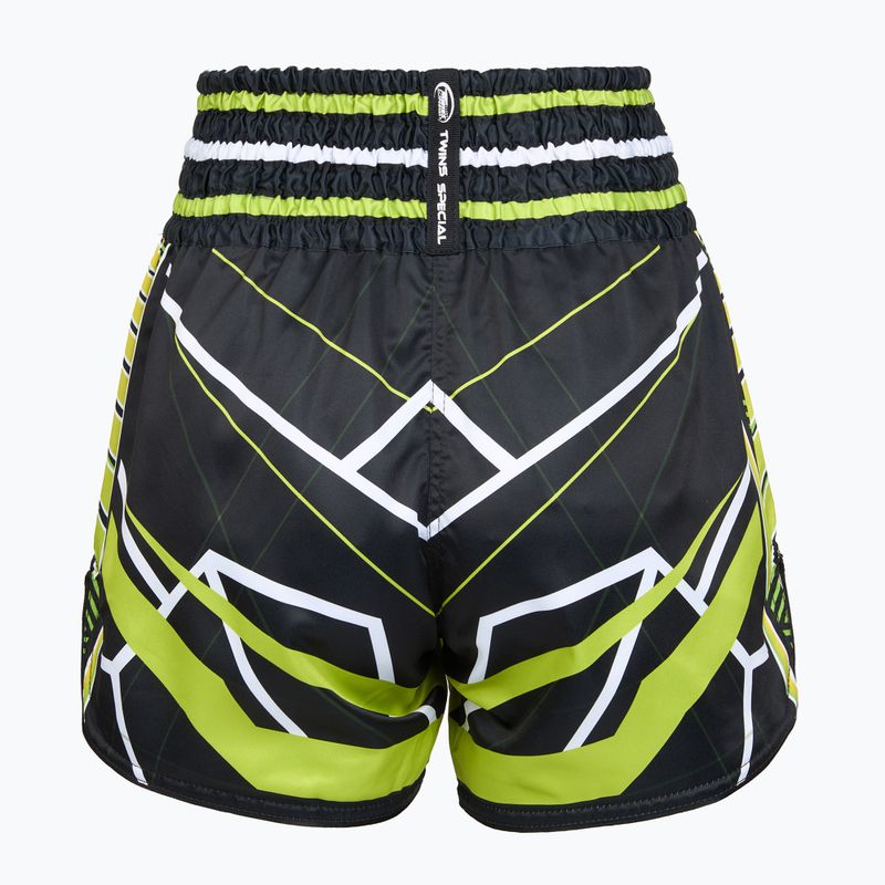 Pantaloni scurți de antrenament Twins Special Muay Thai Twins Racing black/yellow/white/red 2