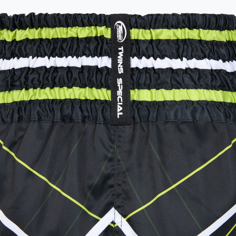 Pantaloni scurți de antrenament Twins Special Muay Thai Twins Racing black/yellow/white/red 4