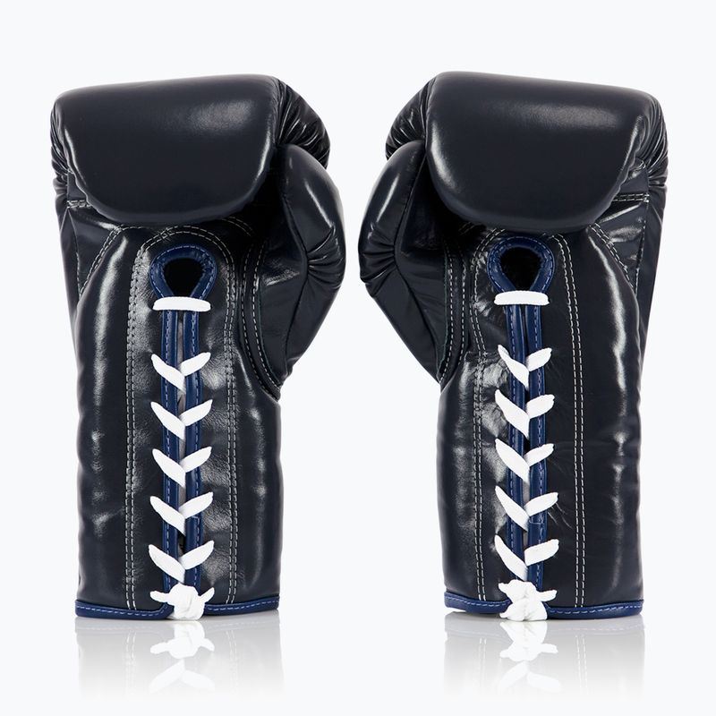 Mănuși de box Fairtex Pro Competition Locked Thumb Leather blue 2