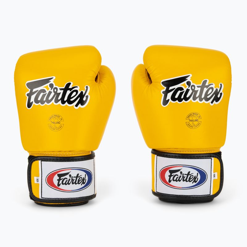 Mănuși de box Fairtex Universal "Tight-Fit" Design yellow 2