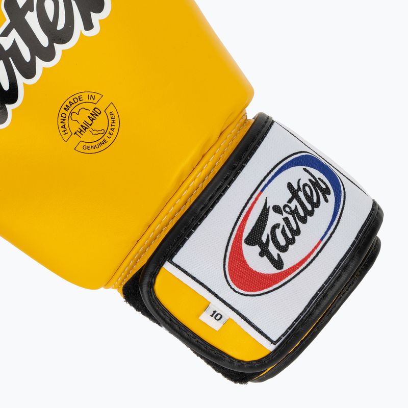 Mănuși de box Fairtex Universal "Tight-Fit" Design yellow 6