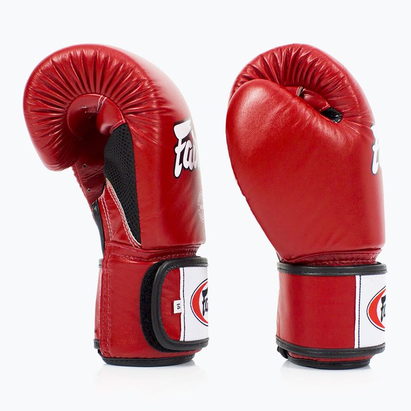 Fairtex Universal respirabil roșu mănuși de box 3