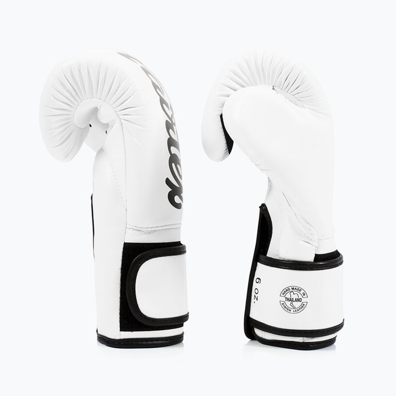 Mănuși de box Fairtex Microfiber white 3
